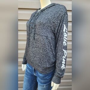 Victoria Secret PINK Lace-up Light Weight Hooded Sweathshirt Sweater Top Size XS